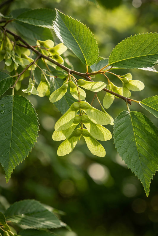Ulmus davidiana japonica op stam zaad