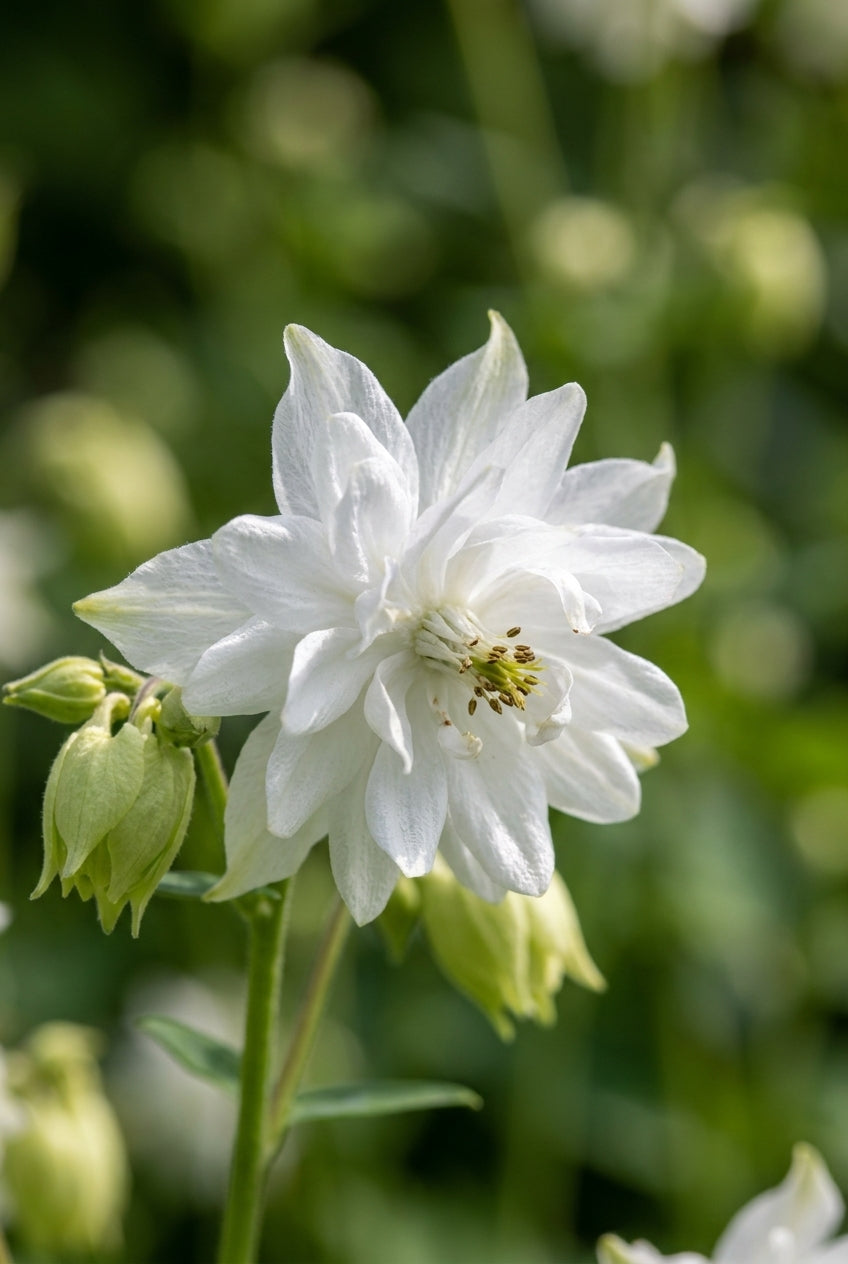 Aquilegia 'Green Apples' bloem