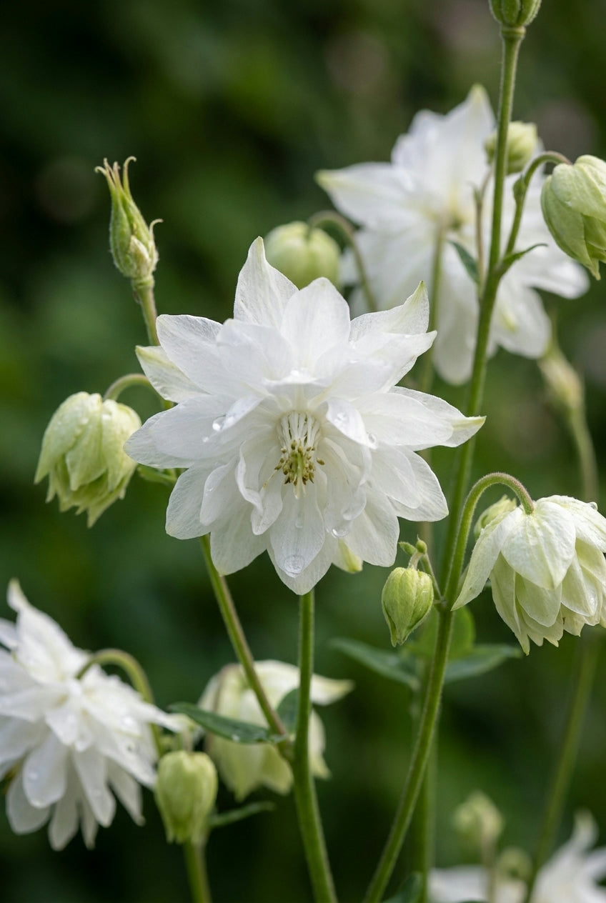 Aquilegia 'Green Apples' bloemen
