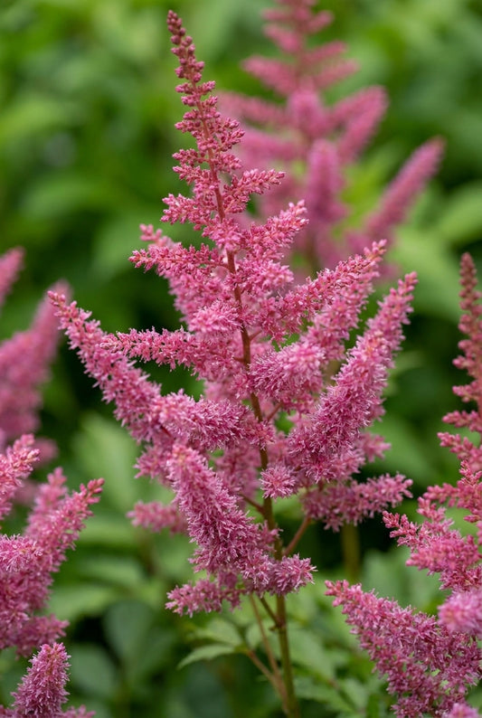 Astilbe chinensis 'Finale' bloem