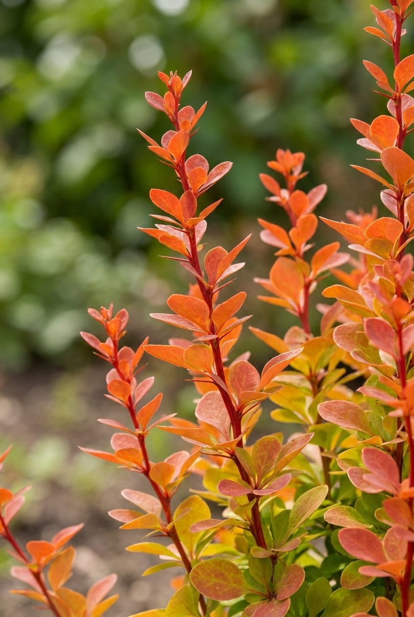 Berberis thunbergii 'Orange Rocket' Tuinplanten blad