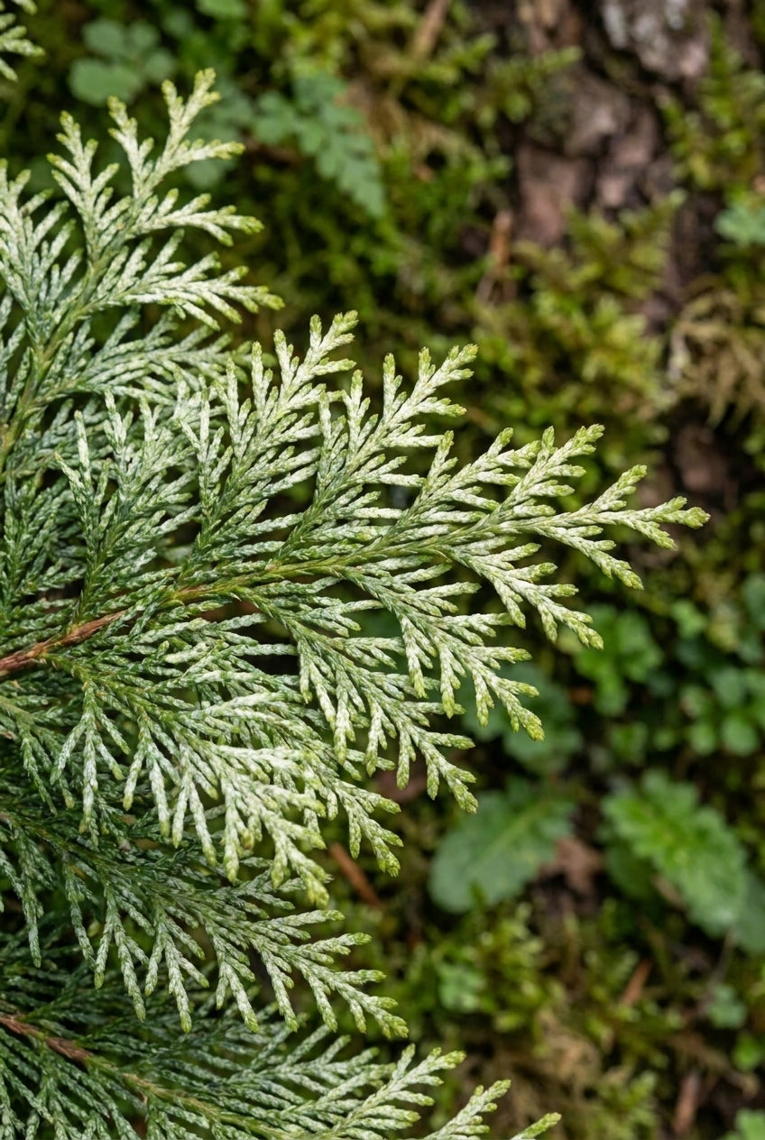 Chamaecyparis lawsoniana 'Luna' naald