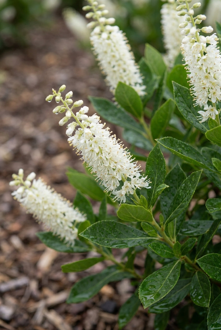 Clethra alnifolia 'Sixteen Candles' bloem