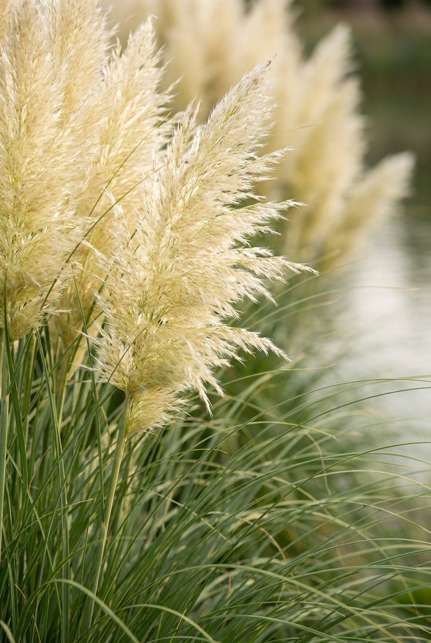 Cortaderia 'Lime Green Mistral' pluimen