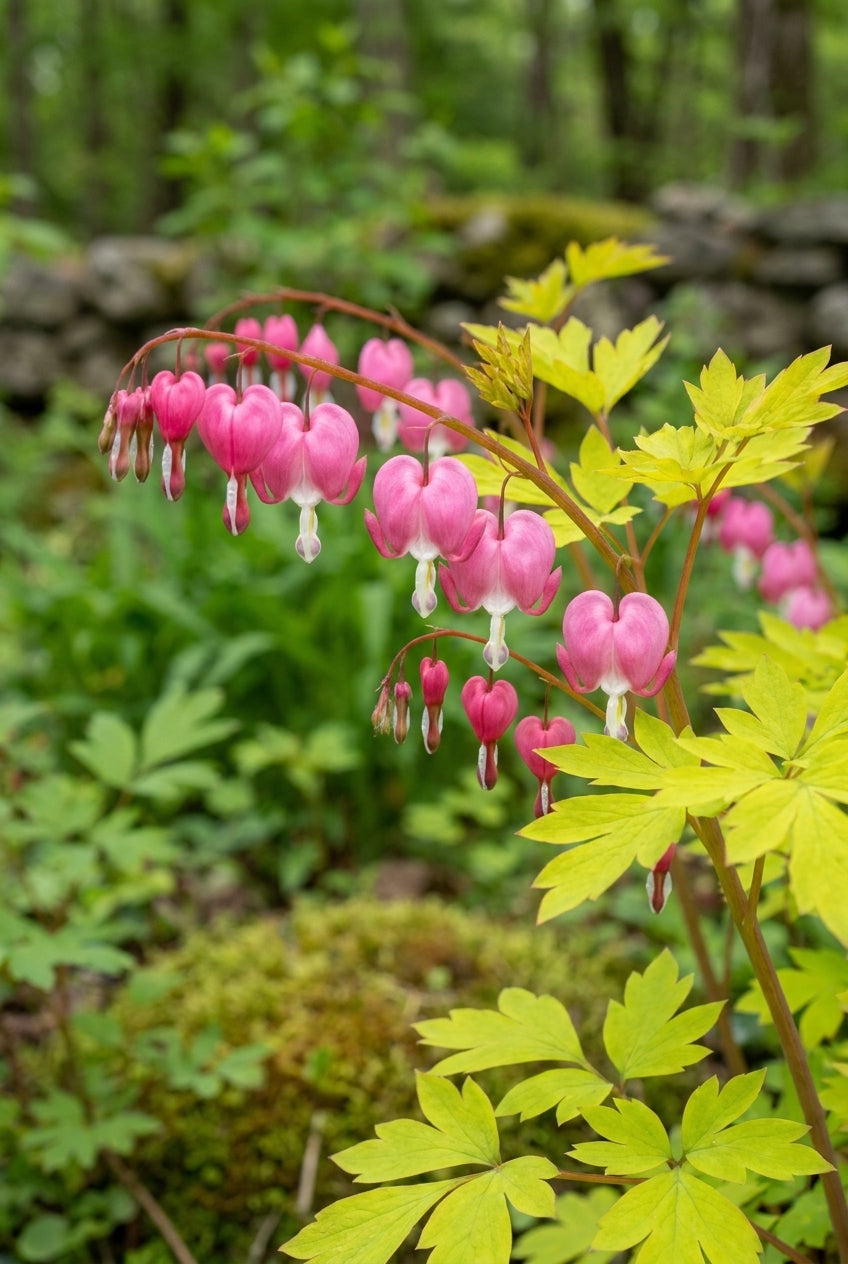 Dicentra spectabilis 'TV Yellow Leaf' blad
