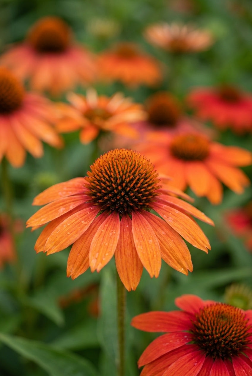 Echinacea 'Flamingo' bloemen