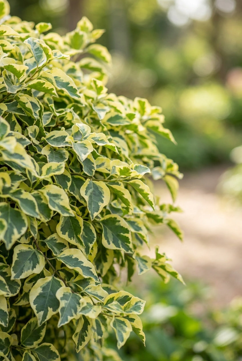 Hedera colchica 'Dentata Variegata' blad