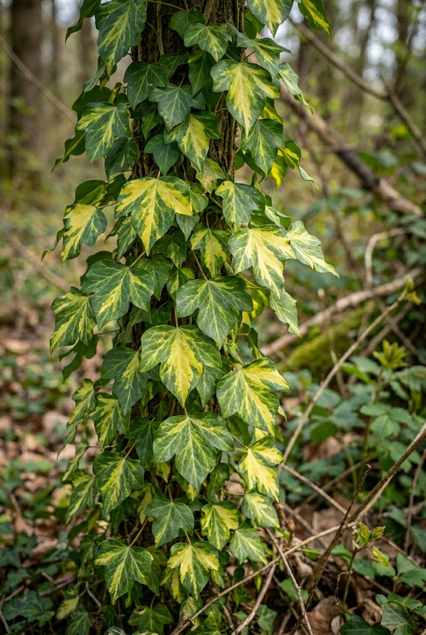 Hedera colchica 'Sulphur Heart' blad
