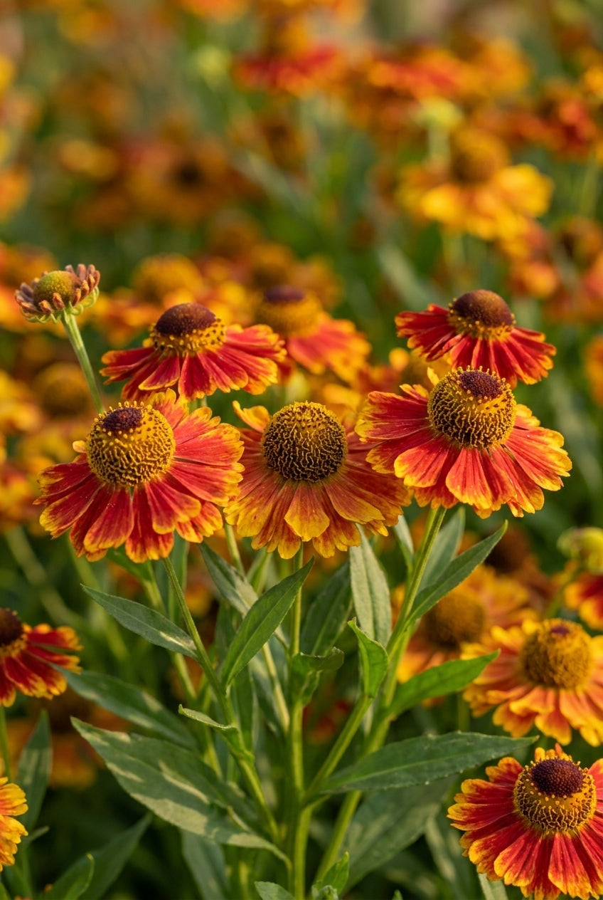 Helenium 'Biedermeier' bloemen