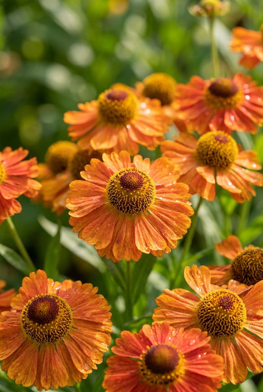 Helenium 'Little Orange' bloem