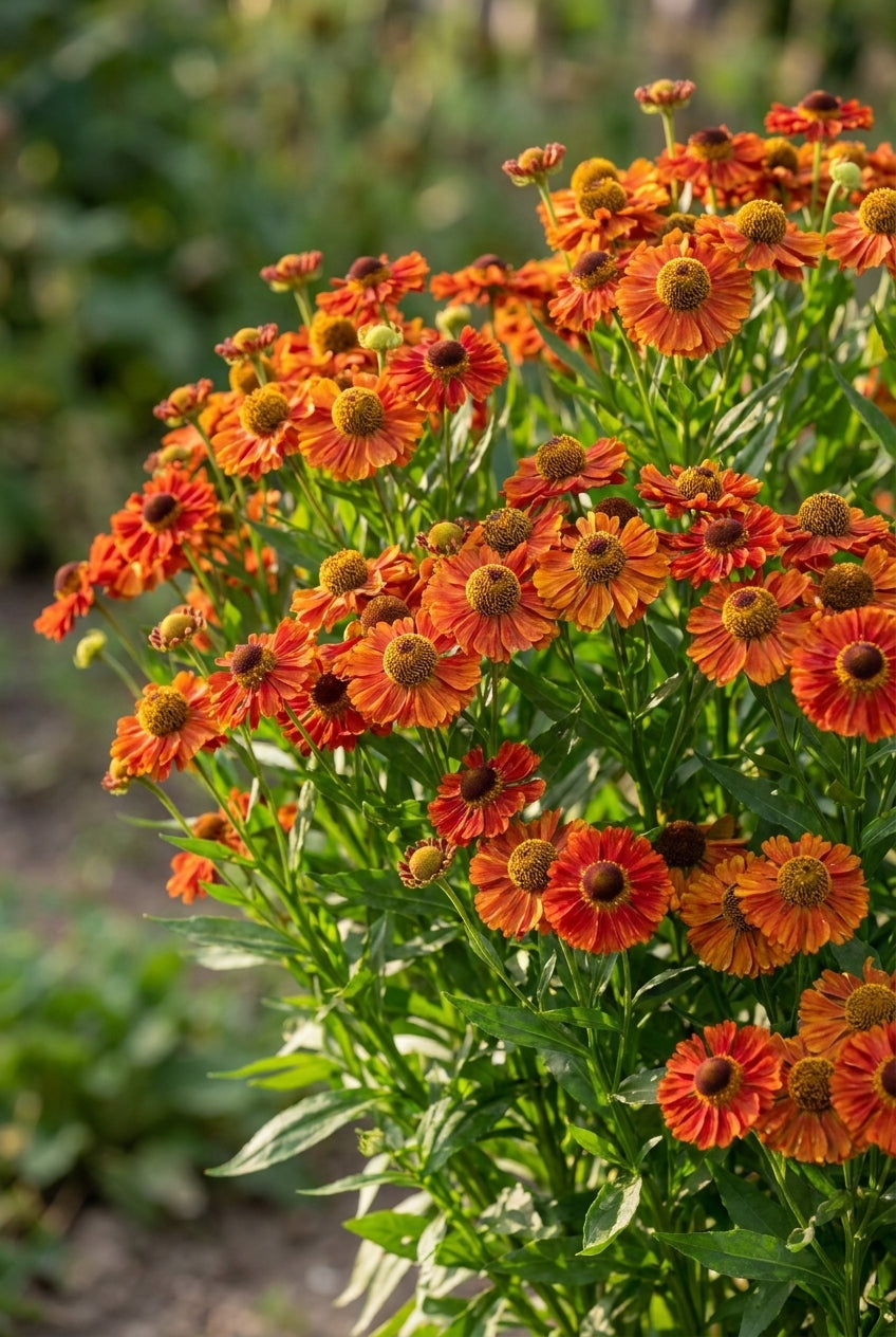 Helenium 'Mahagoni' bloemen