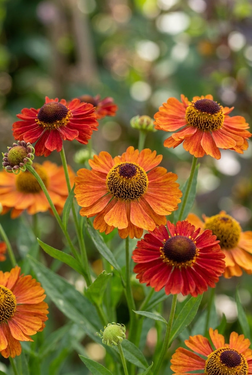 Helenium 'Red Army' bloemen