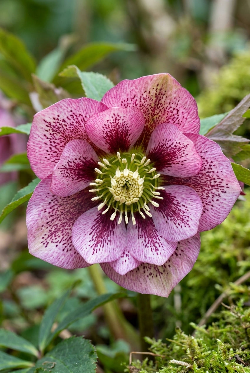 Helleborus orientalis 'Double Ellen Pink' bloem