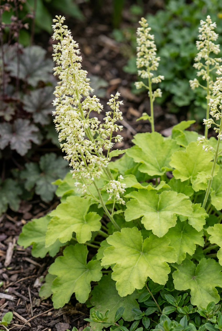 Heuchera 'Rex Lime' blad